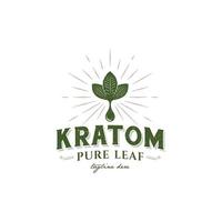 illustratie logo vectorafbeelding van vintage kratom blad, goed voor kratom bedrijfslogo vector