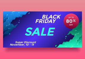 Black Friday November verkoop vloeibare stijl Banner Vector