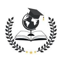 wereld onderwijs vector logo ontwerp.