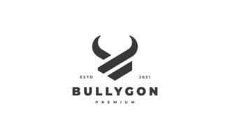 hoorns buffel logo ontwerp illustratie vector