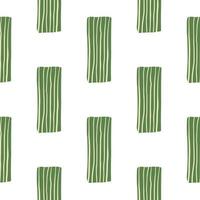 geïsoleerde groene rechthoeken met lijnen op een witte achtergrond. naadloze geometrische patroon. vector