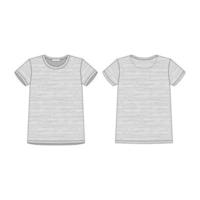 grijs gemêleerd t-shirt voor vrouwen geïsoleerd geïsoleerd op een witte achtergrond. vector