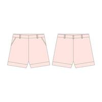 roze korte broek broek voor meisjes geïsoleerd op een witte achtergrond. herenkleding. vector