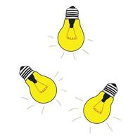 lamp idee creatief pictogram energie vector