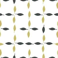 geometrische stijl naadloos patroon met natuurlijk blad naadloos patroon. geïsoleerde bloemen achtergrond. gebladerte afdrukken. vector