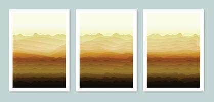 set van landschap abstracte berg vector