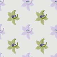 tropische naadloze bloemmotief met groene orchidee bloemen print. lichtgrijze achtergrond. eenvoudige stijl. vector