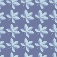 bloei natuur naadloze patroon met blauw gekleurde doodle scheffler bloemen ornament. doodle achtergrond. vector