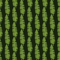 geometrische natuur naadloze patroon met kleine groene tropische bananenbladeren sieraad. vector