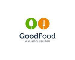 Good Food lepel Vork mes Logo pictogram Vector