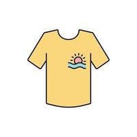 zomer strand t-shirt icoon vector