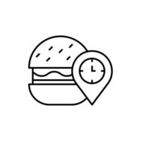 pictogram voor fastfoodbezorging vector