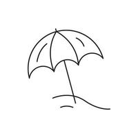ligstoel paraplu zomer strand symbool icon vector