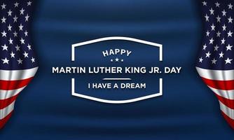 Martin Luther King jr. dag achtergrond. spandoek, poster, wenskaart. vector