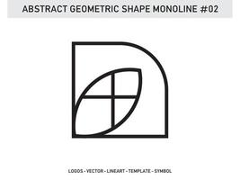 tegel ontwerp abstracte geometrische vorm monoline vector gratis