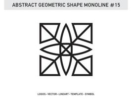 lineart monoline abstracte geometrische vorm tegelontwerp gratis vector