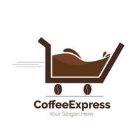 illustratie vector ontwerp van coffeeshop express logo sjabloon voor zaken of bedrijf