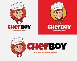 illustratie vector ontwerp van chef jongen logo sjabloon voor uw bedrijf of bedrijf