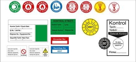 Turkse bewegwijzeringmodellen, gevaarsbord, verboden bord, veiligheids- en gezondheidsborden, waarschuwingsbord, brand noodsituatiebord. voor het afdrukken van stickers, posters en andere materialen. gemakkelijk aan te passen. vector. vector