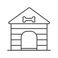 lineaire pictogram van het huis van de hond. dunne lijn illustratie. kennel. contour symbool. vector geïsoleerde overzichtstekening