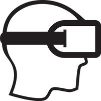 man met virtual reality headset abstracte vr wereld met lijnen vector illustratie.