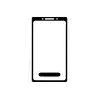 glyph mobiele telefoonpictogram. smartphone-symbool. eenvoudige vectorillustratie geïsoleerd vector