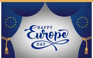 Europadag. Jaarlijkse feestdag in mei. Is de naam van twee jaarlijkse observatiedagen - 5 mei door de Raad van Europa en 9 mei door de Europese Unie. Poster, kaart, banner en achtergrond. Vector - Vector