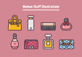 Vrouw spullen illustratie vector
