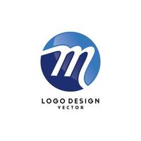 m brief logo bedrijfslogo ontwerp vector