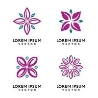 bloemvorm logo ontwerp vector