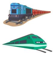 trein en metro vector clipart ontwerp
