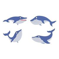 walvis vis set vector clipart ontwerp