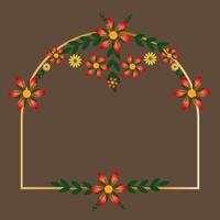 gekleurde bloemen frame vector