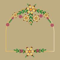 gekleurde bloemen frame vector