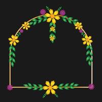 gekleurde bloemen frame vector