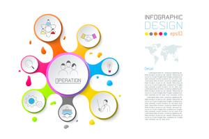 Zakelijke splash van waterdruppel labels vorm infographic. vector