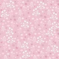 roze naadloos patroon met witte bloemen kleine elementen. gestileerd handgetekend kunstwerk. vector