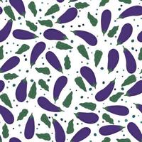 aubergines naadloos patroon. violet aubergines behang illustratie vector