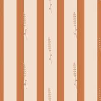 minimalistische stijl naadloos patroon met eenvoudige lavendel vintage silhouetten. oranje en grijs gestreepte achtergrond. vector