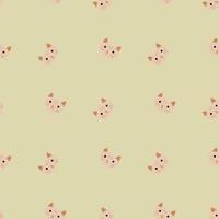 kitty patroon naadloos in stijl uit de vrije hand. hoofd dieren op kleurrijke achtergrond. vectorillustratie voor textiel. vector