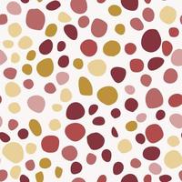 naadloze geïsoleerde cirkel plek geometrische patroon. rode, kastanjebruine, gele, okerkleurige vormen op een witte achtergrond. vector