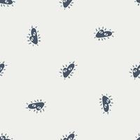 amour romantisch naadloos patroon met minimalistische blauwe liefdesharten print. pastel grijze achtergrond. vector