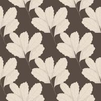 vintage blad naadloze patroon op donkere achtergrond. boom laat achtergrond. herfst bloemen behang. vector