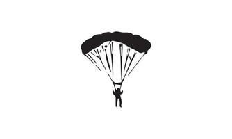 parachutespringen vector illustratie ontwerp zwart-wit