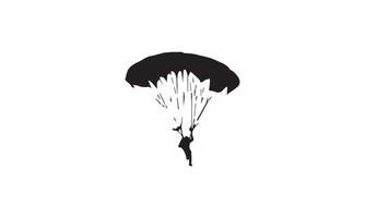 parachutespringen vector illustratie ontwerp zwart-wit