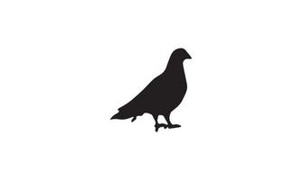 duif vector illustratie ontwerp zwart en wit