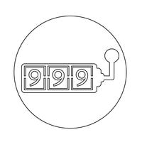 Slotmachine pictogram vector