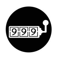 Slotmachine pictogram vector