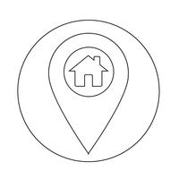 Onroerend goed huis pictogram vector