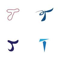 letter t logo sjabloon vector pictogram ontwerp